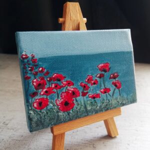 Tiny painting klaproos